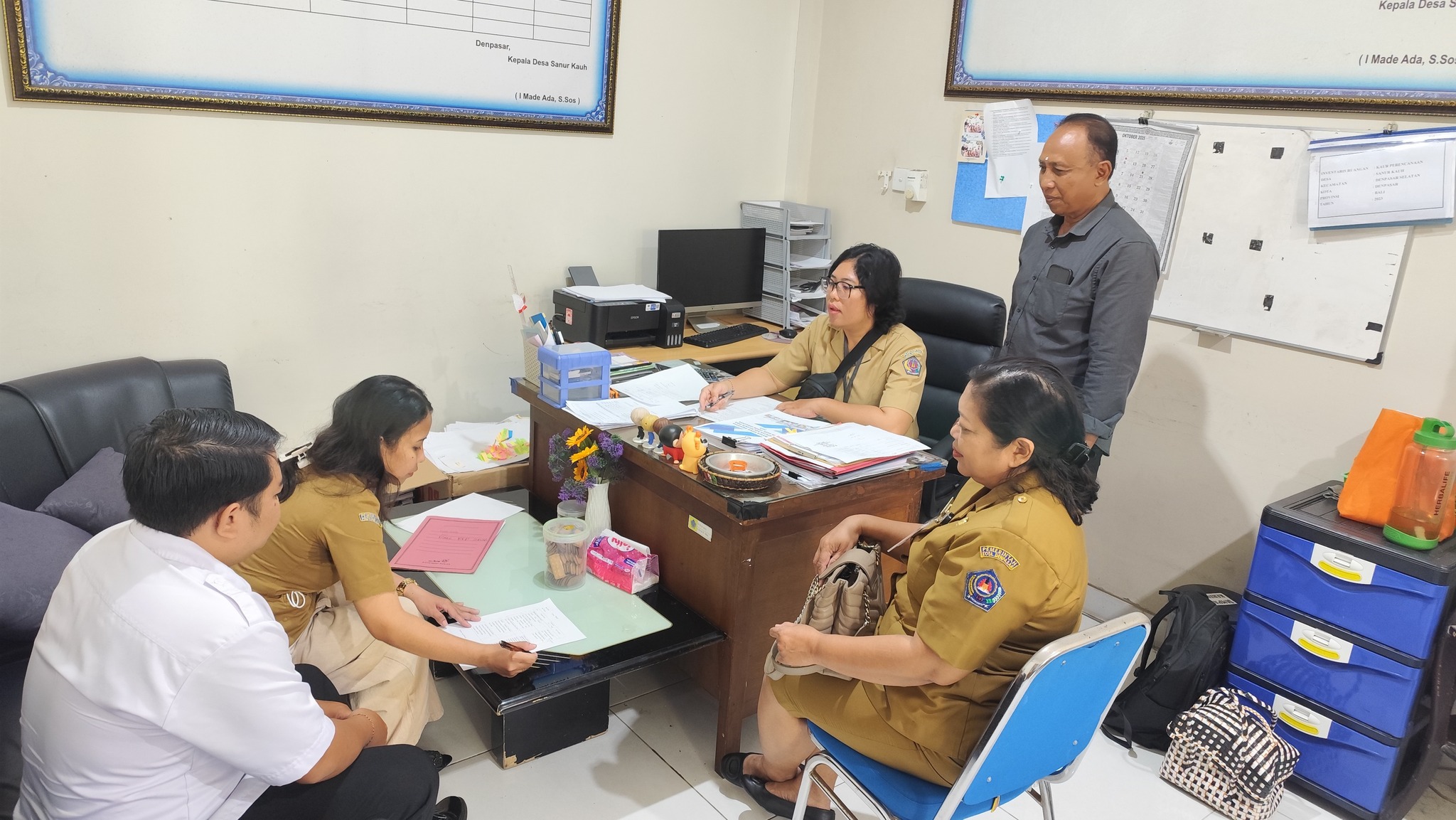 MONEV APBDES DAN ASET DESA SANUR KAUH OLEH KECAMATAN DENPASAR SELATAN 